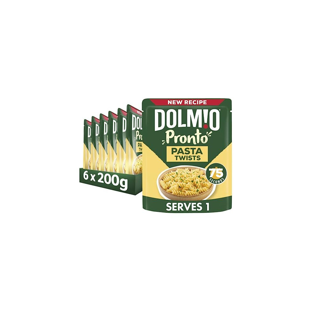 Pasta Twists Microwave Fusili Pasta, Bulk Multipack 6 x 200g pouches