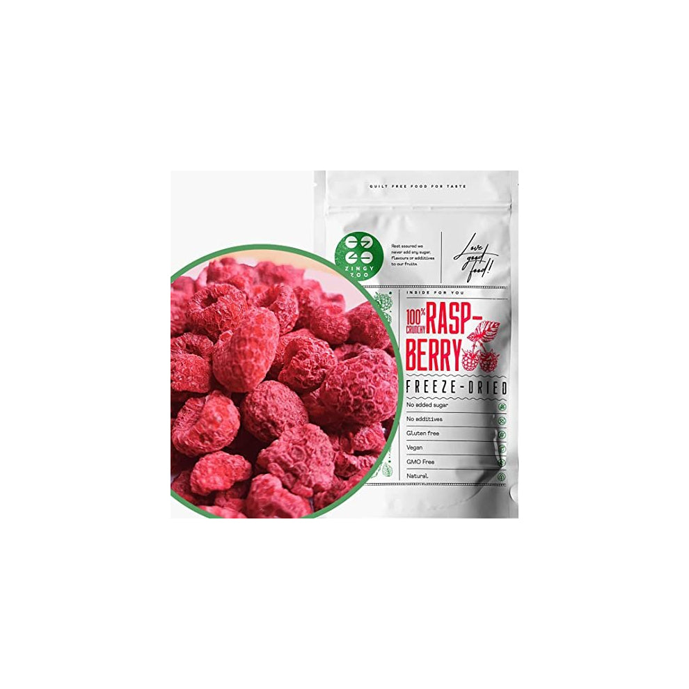 Freeze-Dried Raspberries | Premium Vegan Raw Freeze Dried Fruit | Freeze Dried Raspberries Whole Pieces of Raspberry | Dried Berries Dehydrated