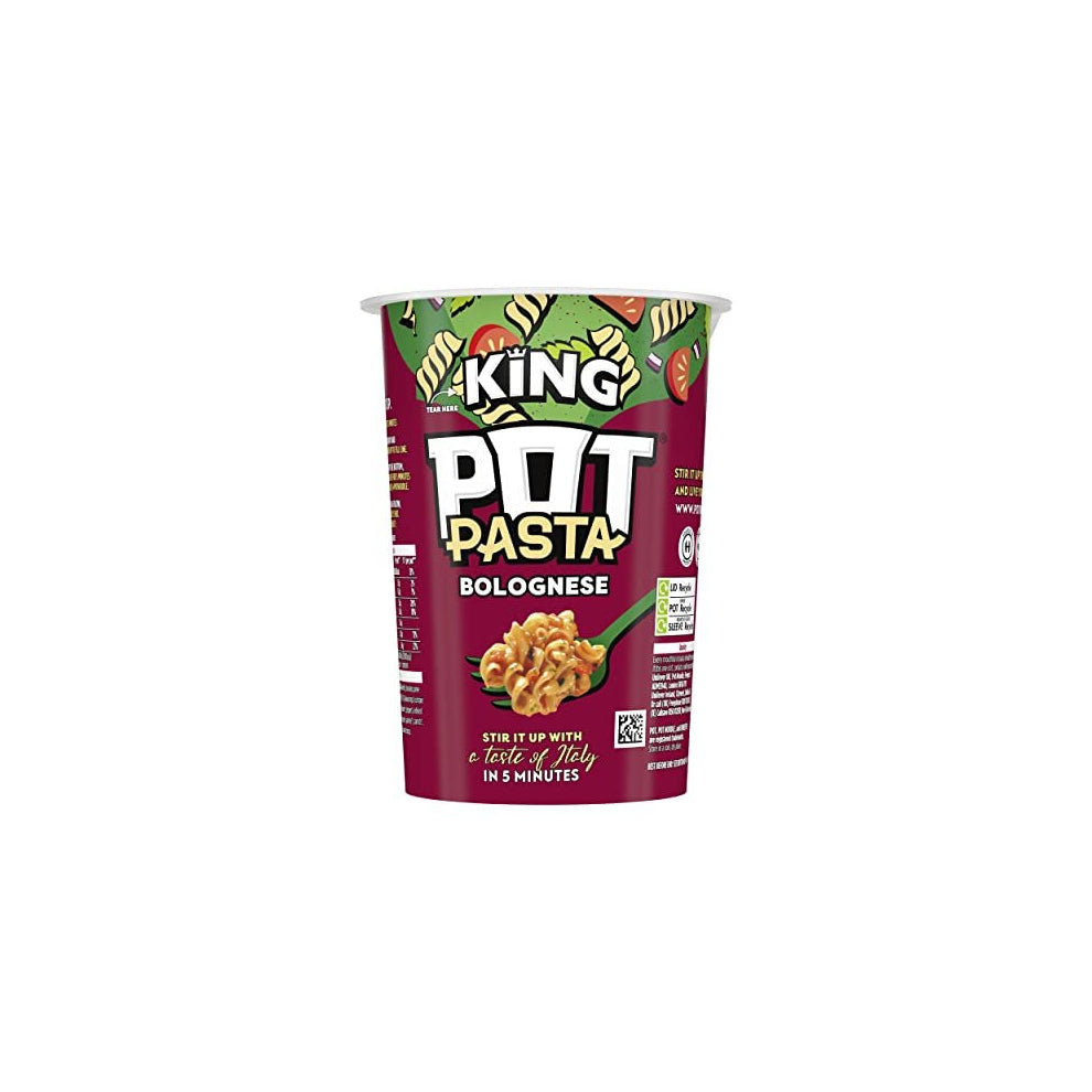 Pot Pasta Bolognese from the nation's favourite instant noodle brand* instant hot snack quick snacks for when you need filling up 8 x 73 g