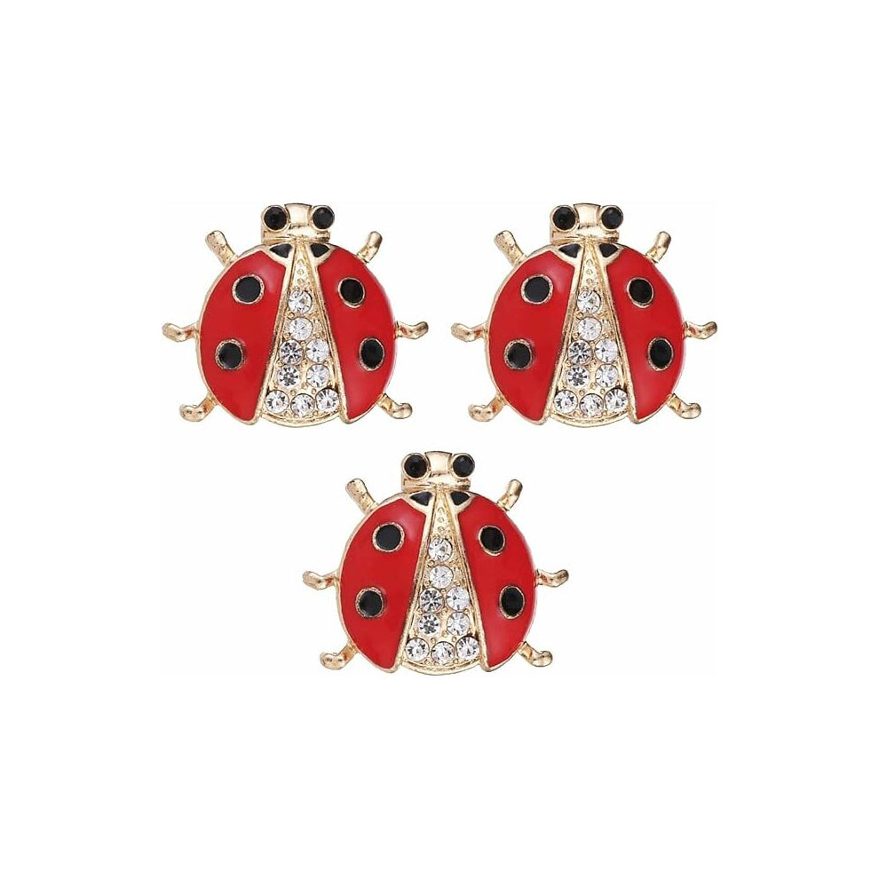 3 Pack Cute Bee Brooch Set Enamel Crystal Animal Lapel Brooch Novelty Funny Pin Badge for Women Girls Boys Clothing Bags Backpack Jackets Hats