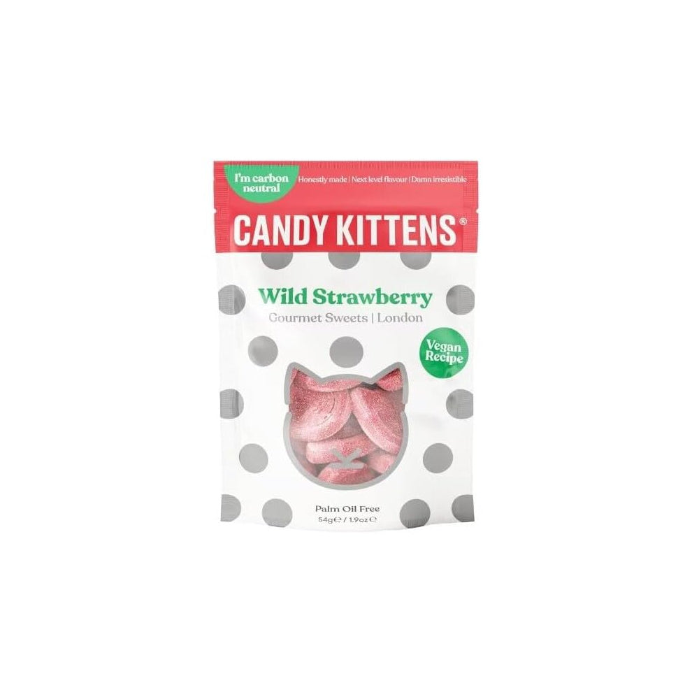 3 x Candy Kittens Wild Strawberry Gourmet Sweets 54G