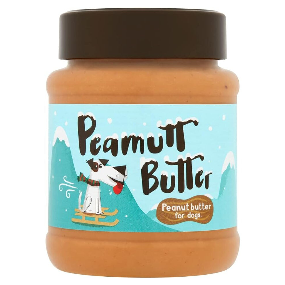 Peamutt Dog Peanut Butter Christmas Edition 1 x 340 g No Sweeteners Dog Friendly Texture Perfect Dog Treat Peanut Butter for Dogs