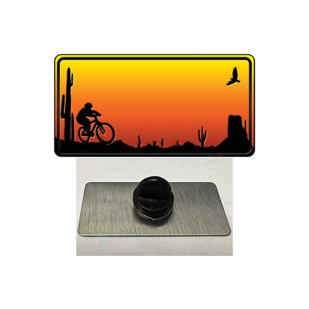 Smart Blonde PIN-LP-9523 1.5 x 0.75 in. Biker Blank Scenic Novelty Rectangle Metal Hat Pin