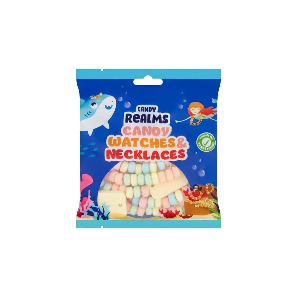 3 x Candy Realms Candy Watches & Necklaces Fruit Flavour Sweets 102g