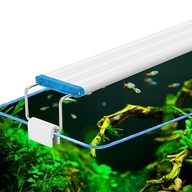 lumière d'aquarium à LED, lumière d'aquarium étanche, luminosité réglable à haute intensité améliore la croissance des plantes aquatiques et la coloration des