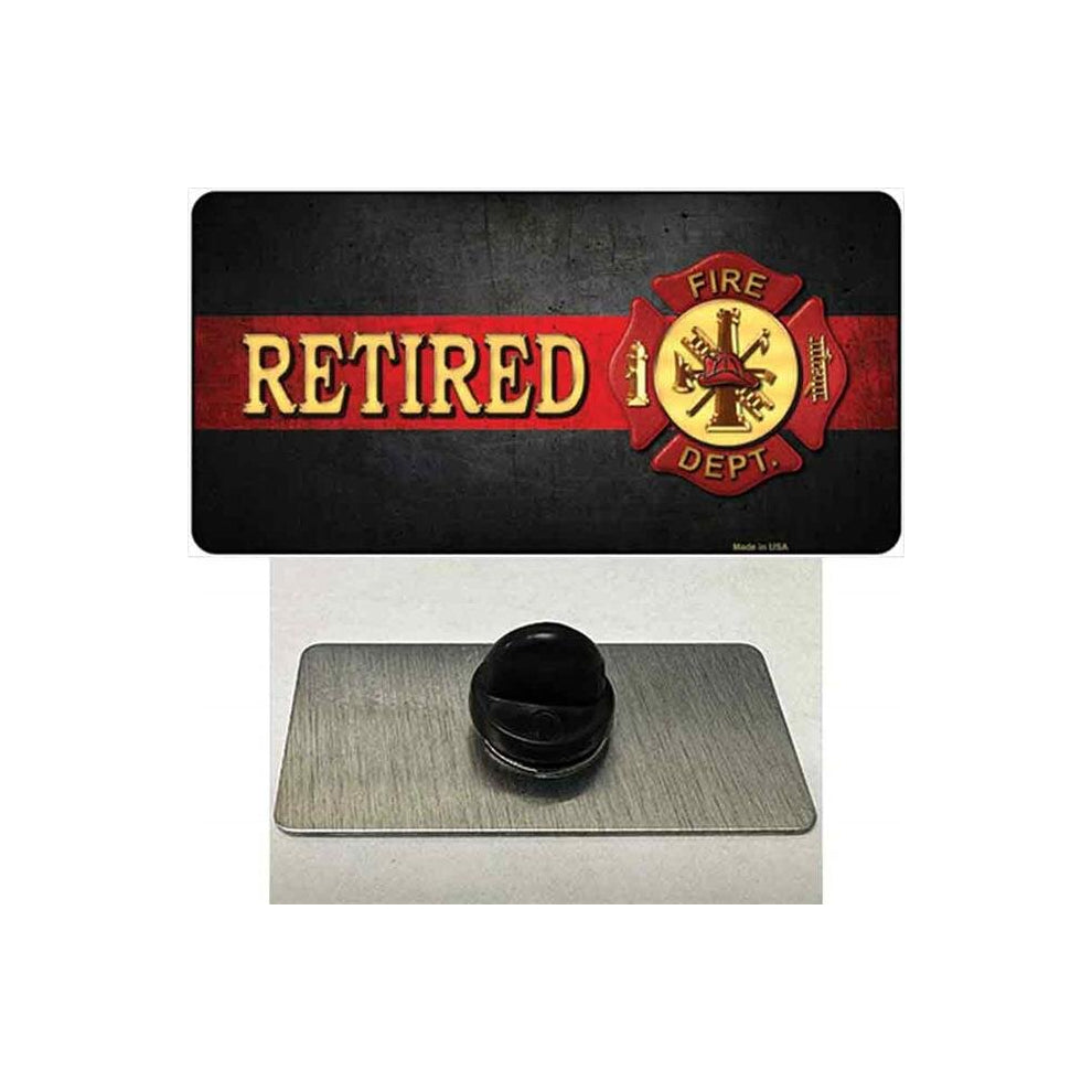 Smart Blonde PIN-LP-8539 1.5 x 0.75 in. Retired Fire Thin Red Line Novelty Rectangle Metal Hat Pin