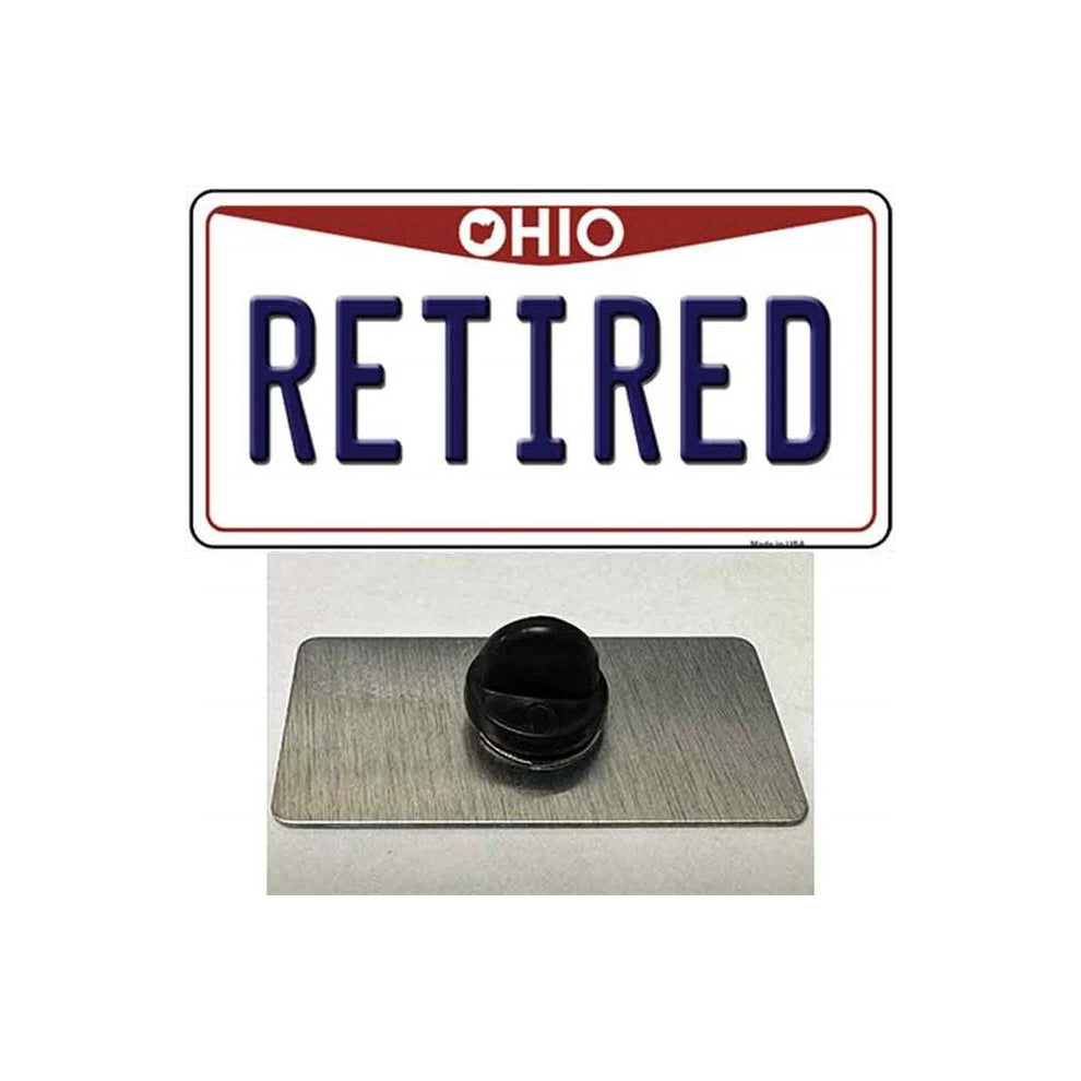 Smart Blonde PIN-LP-10080 1.5 x 0.75 in. Retired Ohio Novelty Rectangle Metal Hat Pin