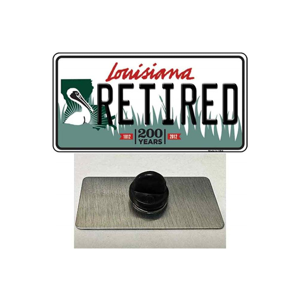 Smart Blonde PIN-LP-6192 1.5 x 0.75 in. Retired Louisiana Novelty Rectangle Metal Hat Pin