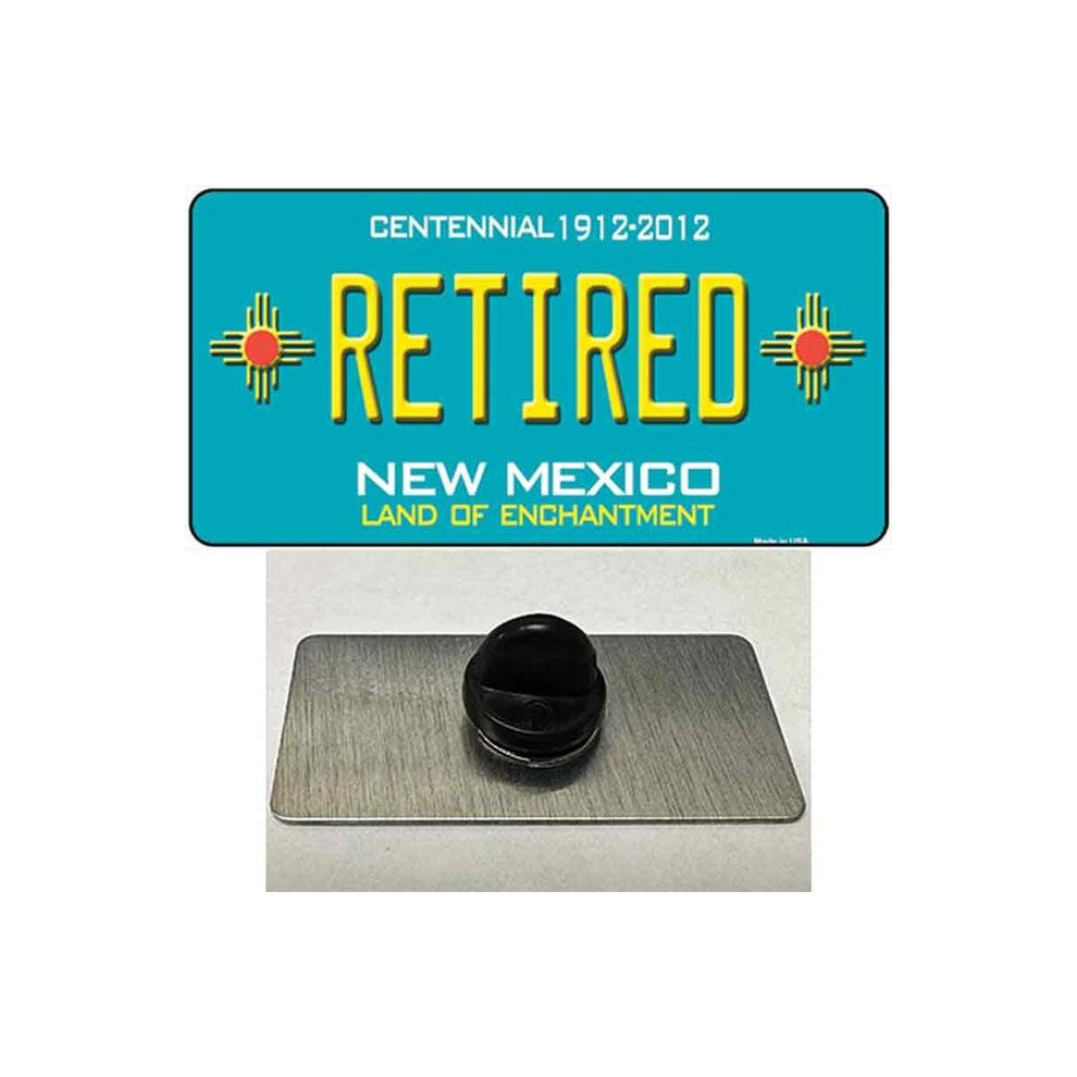 Smart Blonde PIN-LP-2801 1.5 x 0.75 in. Retired Mexico Teal Novelty Rectangle Metal Hat Pin