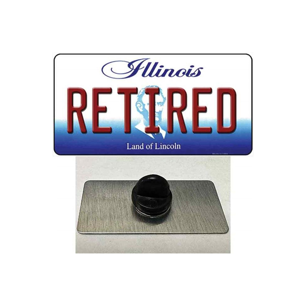 Smart Blonde PIN-LP-10300 1.5 x 0.75 in. Retired Illinois Novelty Rectangle Metal Hat Pin