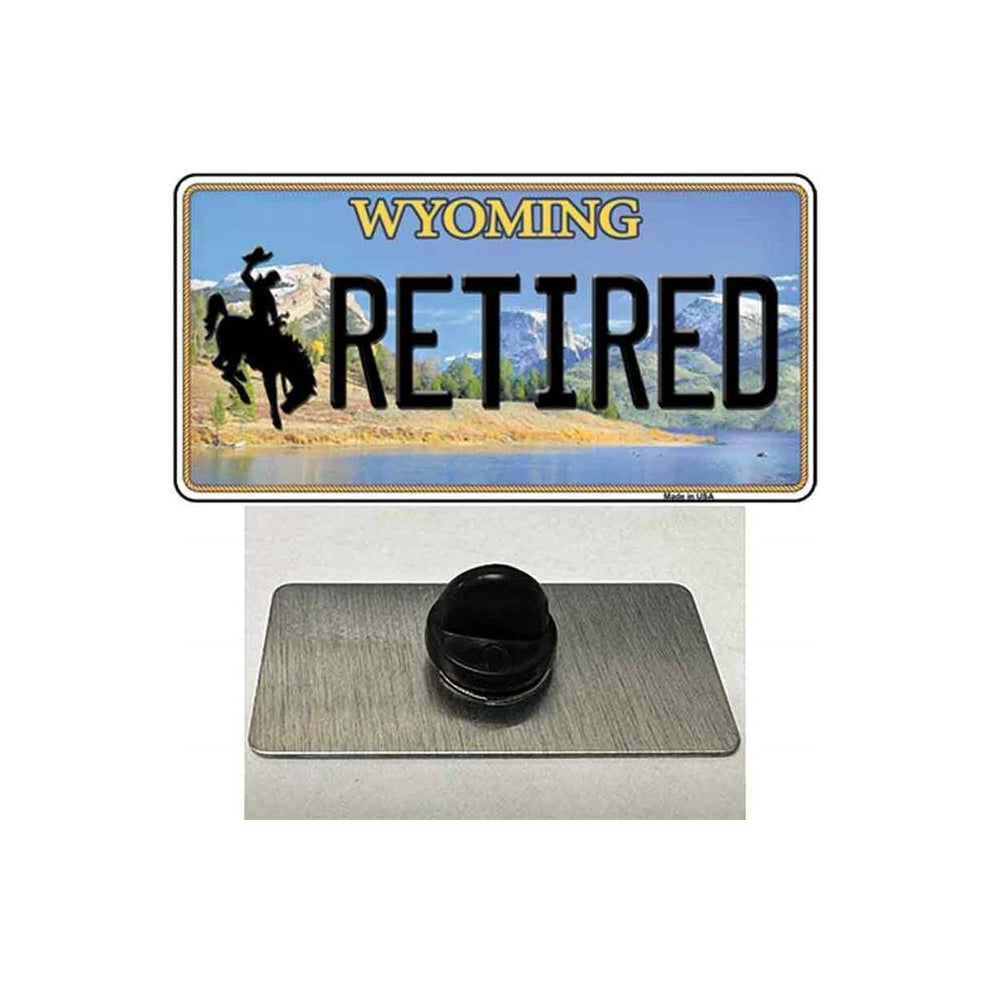 Smart Blonde PIN-LP-10543 1.5 x 0.75 in. Retired Wyoming Novelty Rectangle Metal Hat Pin