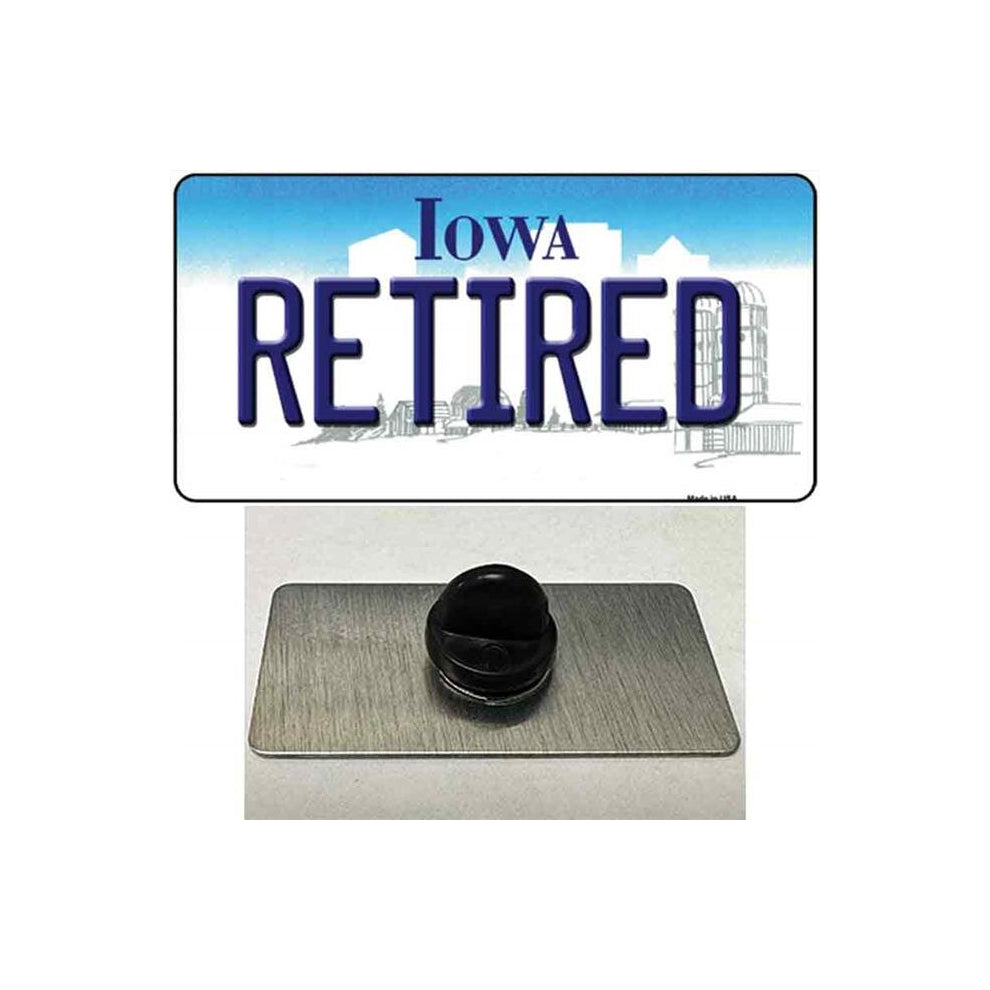 Smart Blonde PIN-LP-10954 1.5 x 0.75 in. Retired Iowa Novelty Rectangle Metal Hat Pin