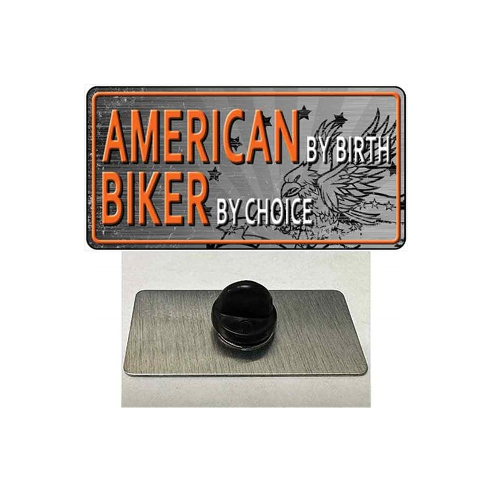 Smart Blonde PIN-LP-11673 1.5 x 0.75 in. American Biker Novelty Rectangle Metal Hat Pin