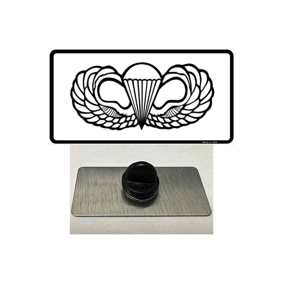 Smart Blonde PIN-LP-127 1.5 x 0.75 in. Parachute decal Novelty Rectangle Metal Hat Pin