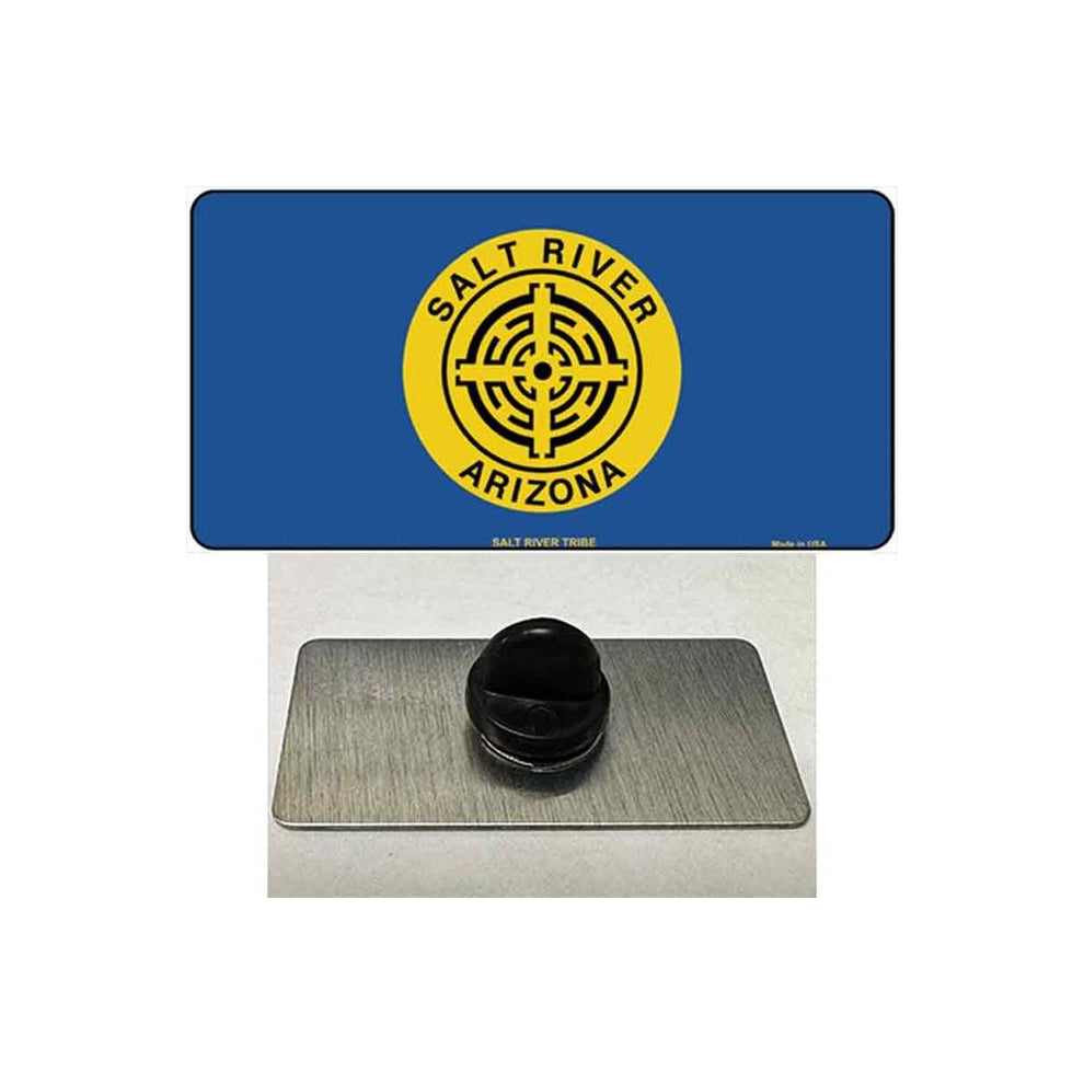 Smart Blonde PIN-LP-1864 1.5 x 0.75 in. Salt River Tribe Flag Novelty Rectangle Metal Hat Pin