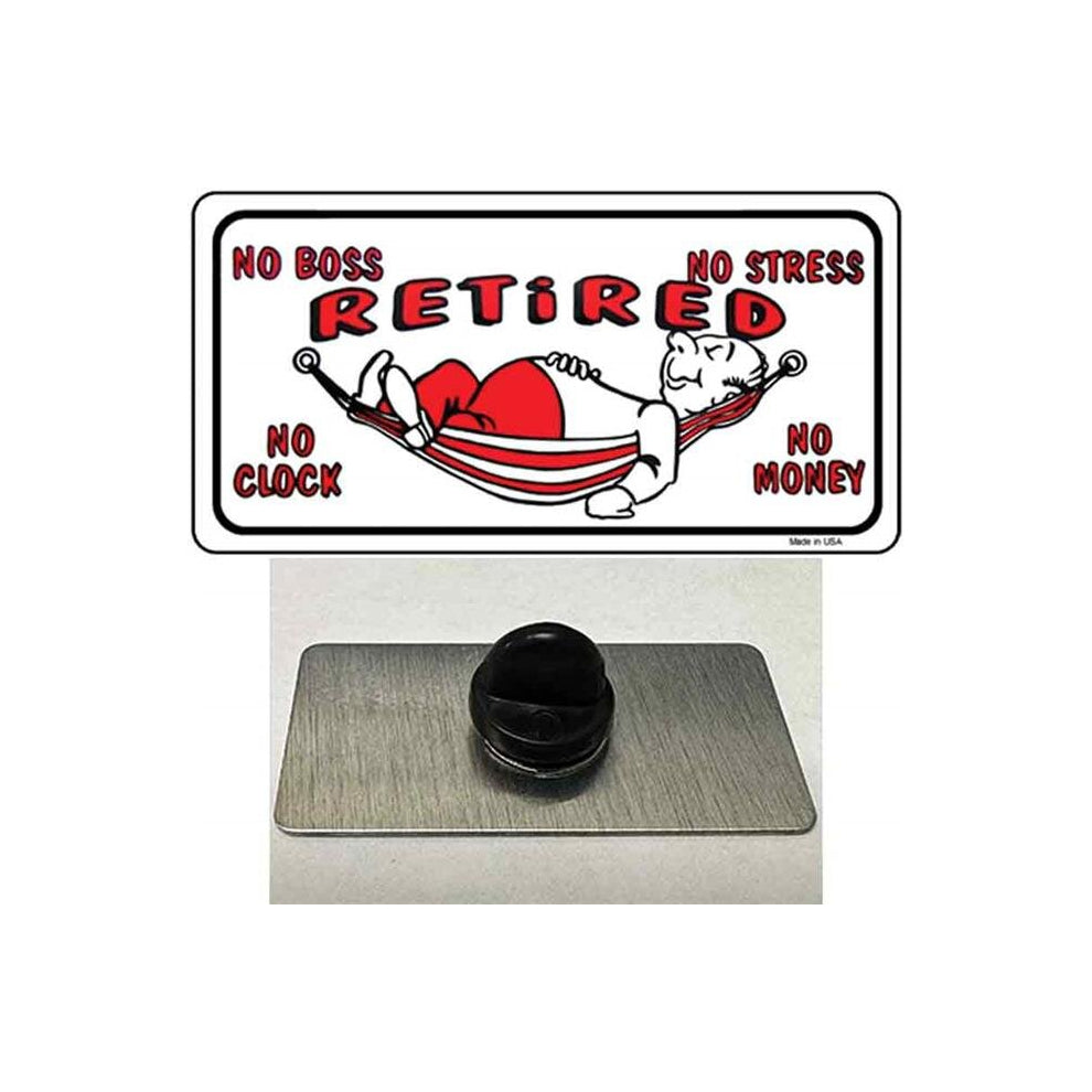 Smart Blonde PIN-LP-277 1.5 x 0.75 in. Retired with Hammock Novelty Rectangle Metal Hat Pin