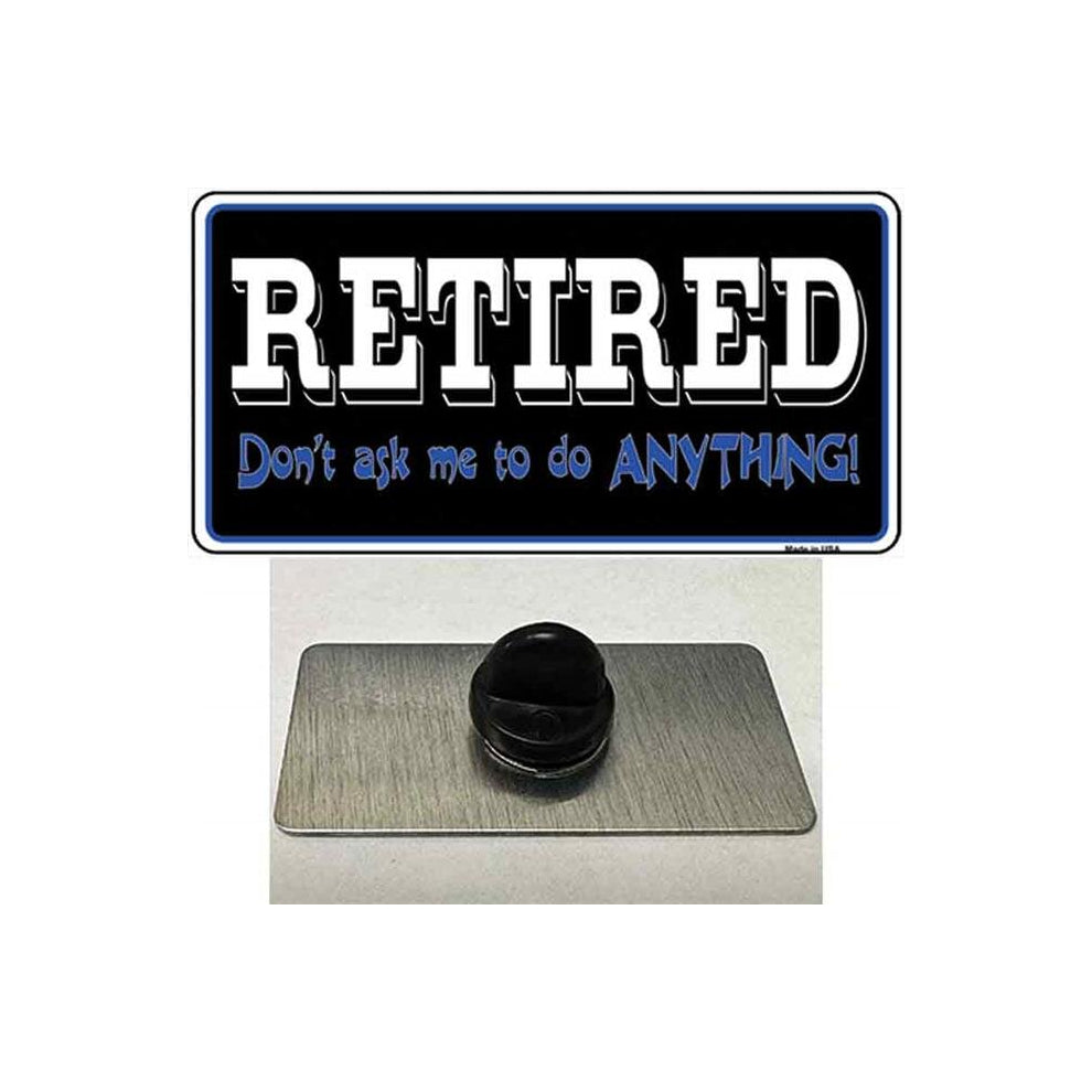 Smart Blonde PIN-LP-4280 1.5 x 0.75 in. Retired Dont Ask Novelty Rectangle Metal Hat Pin