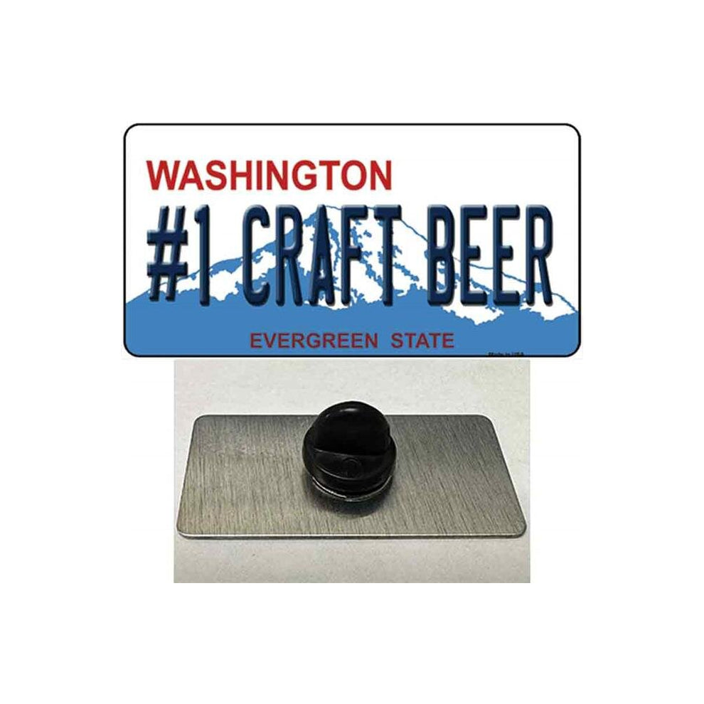 Smart Blonde PIN-LP-8681 1.5 x 0.75 in. No 1 Craft Beer Washington Novelty Rectangle Metal Hat Pin