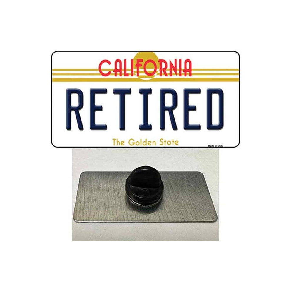 Smart Blonde PIN-LP-4895 1.5 x 0.75 in. Retired California Novelty Rectangle Metal Hat Pin