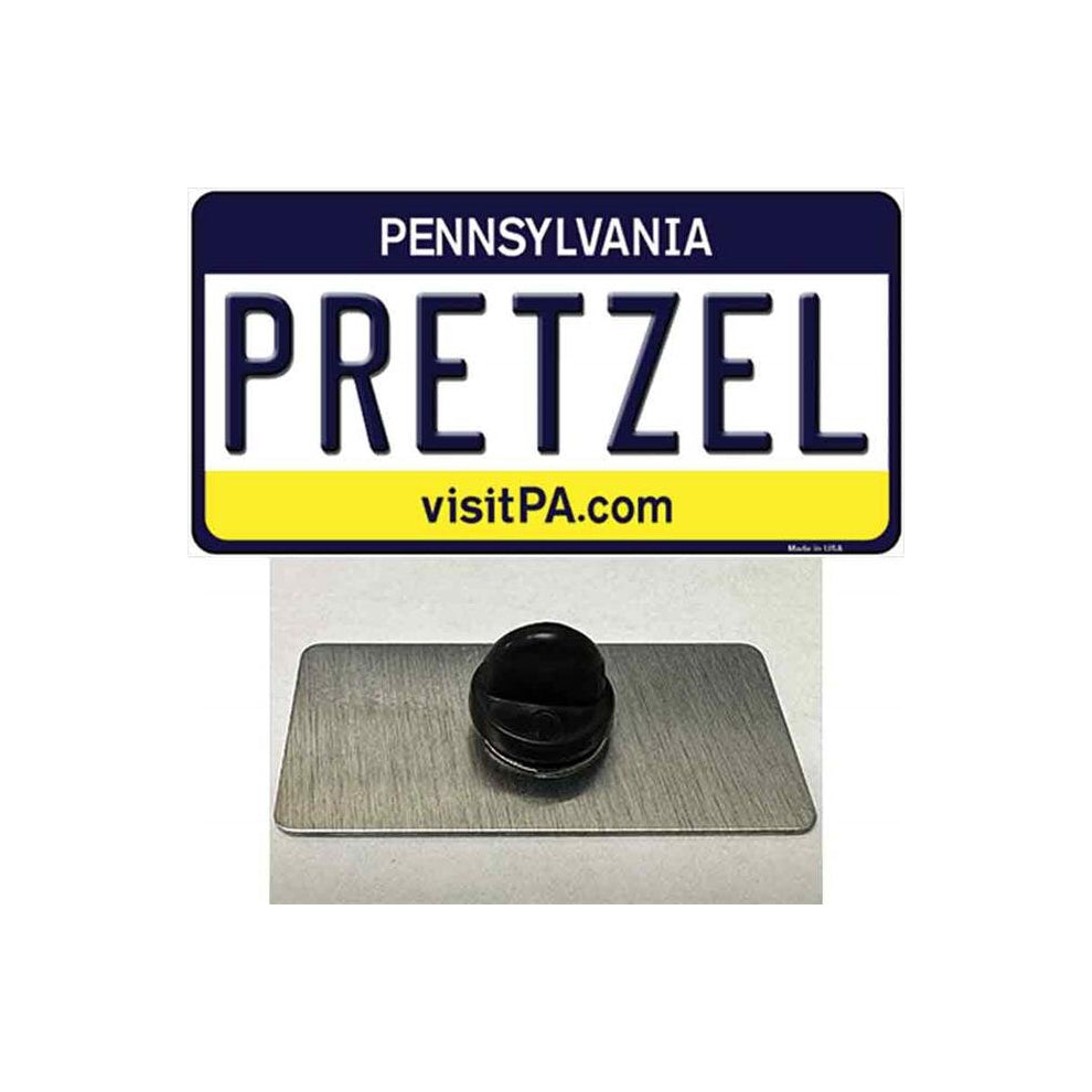 Smart Blonde PIN-LP-6083 1.5 x 0.75 in. Pretzel Pennsylvania State Novelty Rectangle Metal Hat Pin