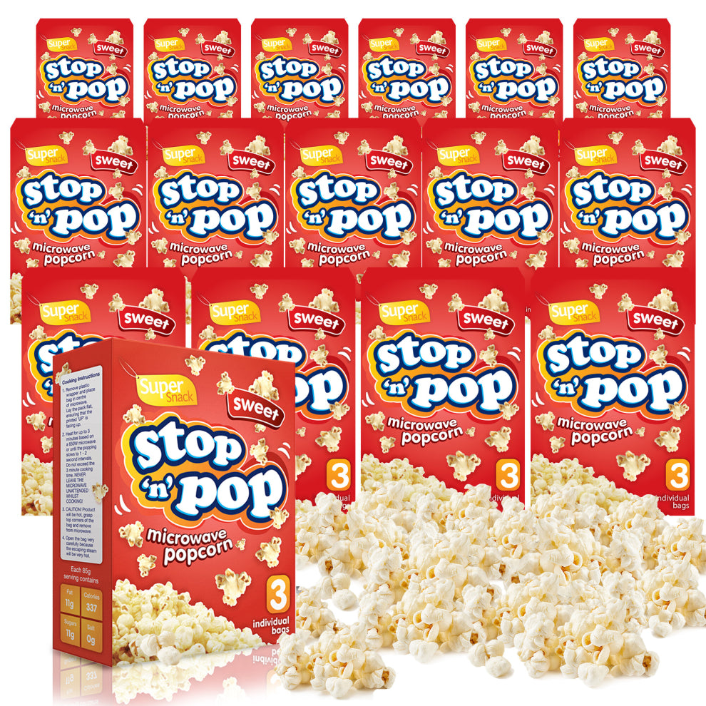 48pk Sweet Flavour Microwave Popcorn (16 Boxes with 3 Bags Per Box)