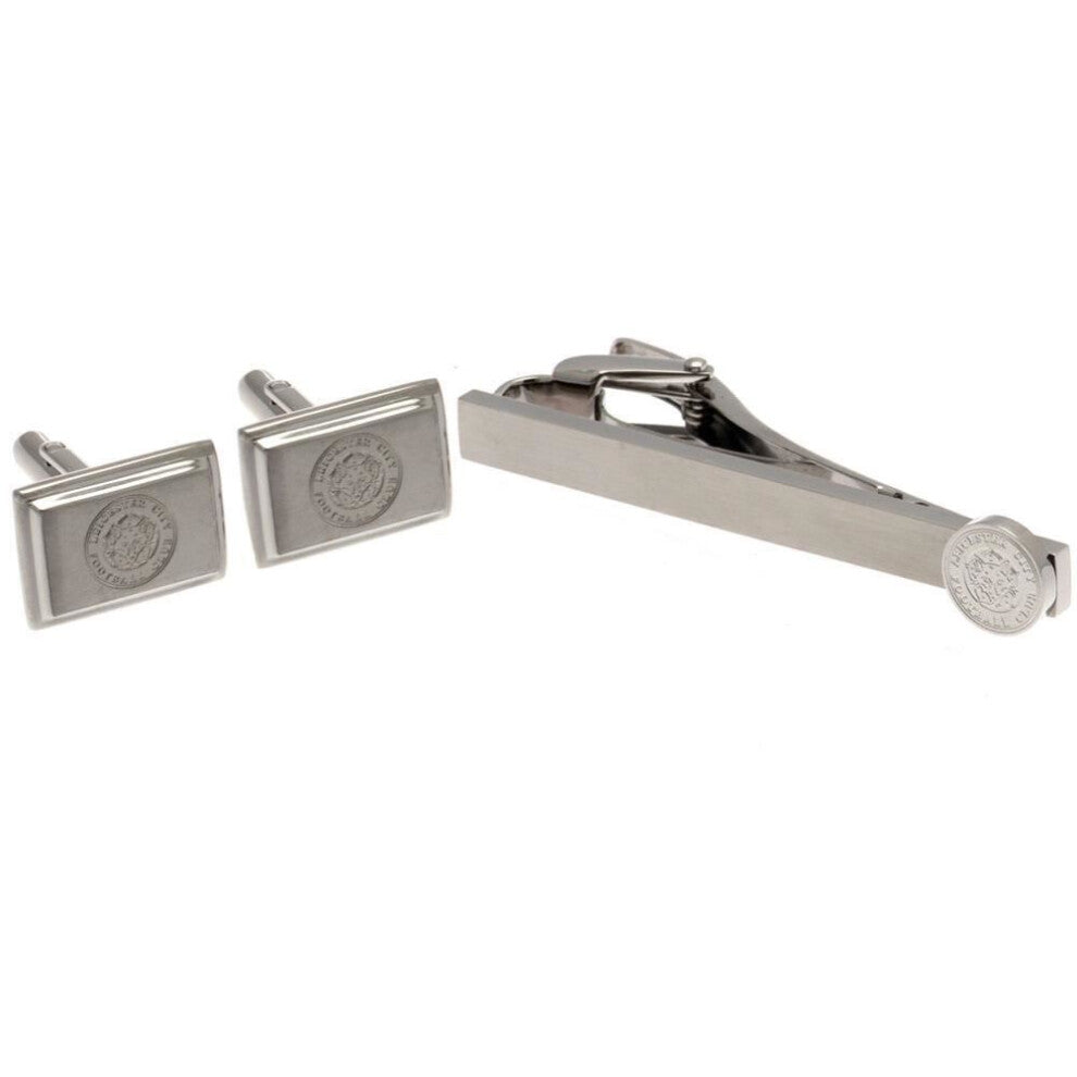 Leicester City FC Stainless Steel Tie Slide & Cufflink Set