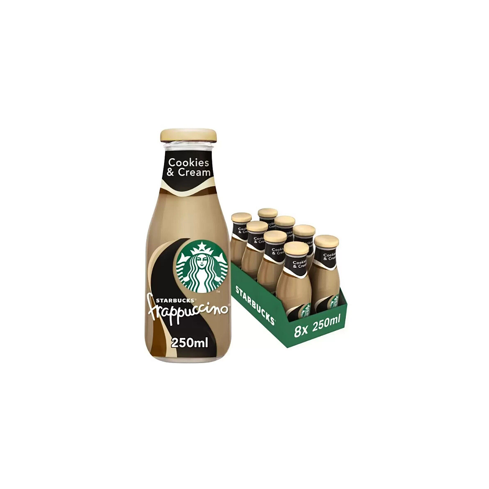 Starbucks Frappuccino Cookies & Cream Bottled Drink 8 x 250ml Best Before Jan 2025