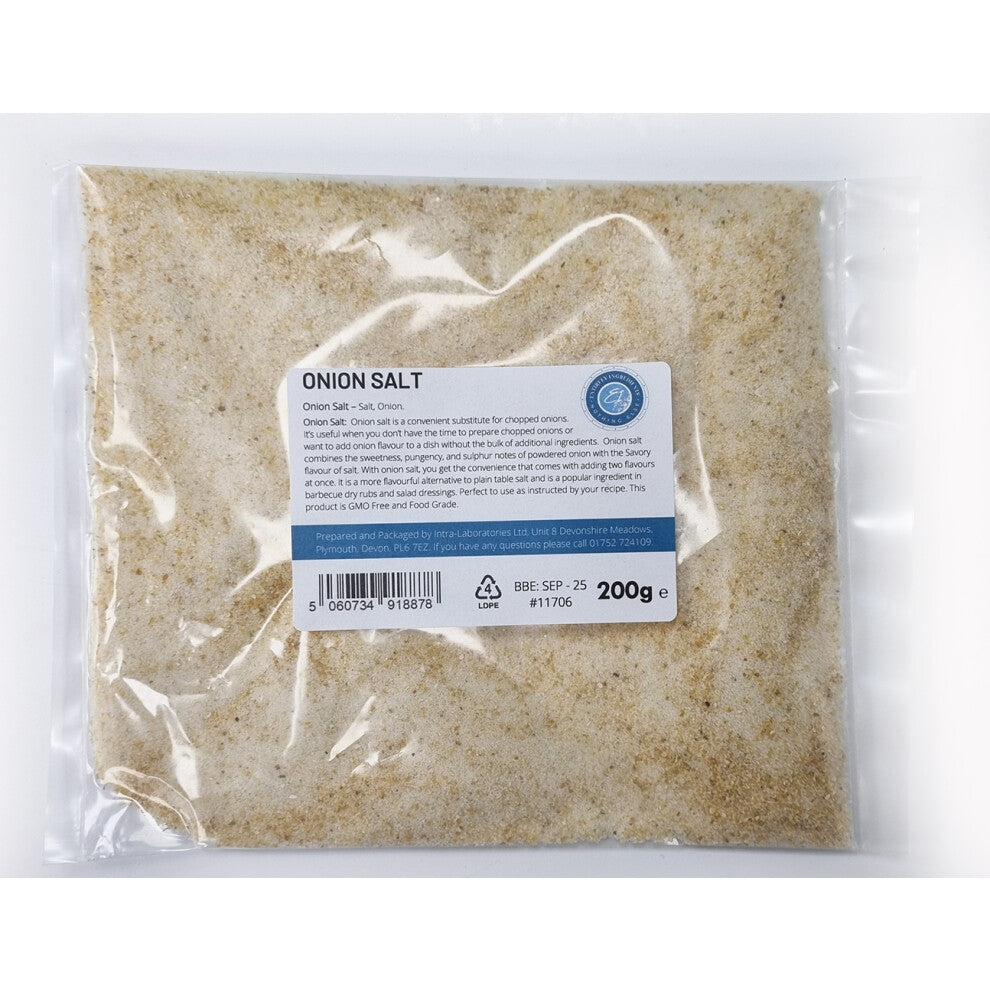 Onion Salt - Food Grade - Perfect for stews, Pasta dishes 200g
