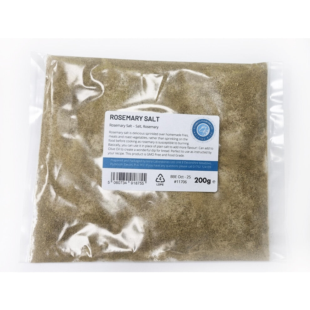 Rosemary Salt - Food Grade - Perfect for Focaccia & Roasts 200g