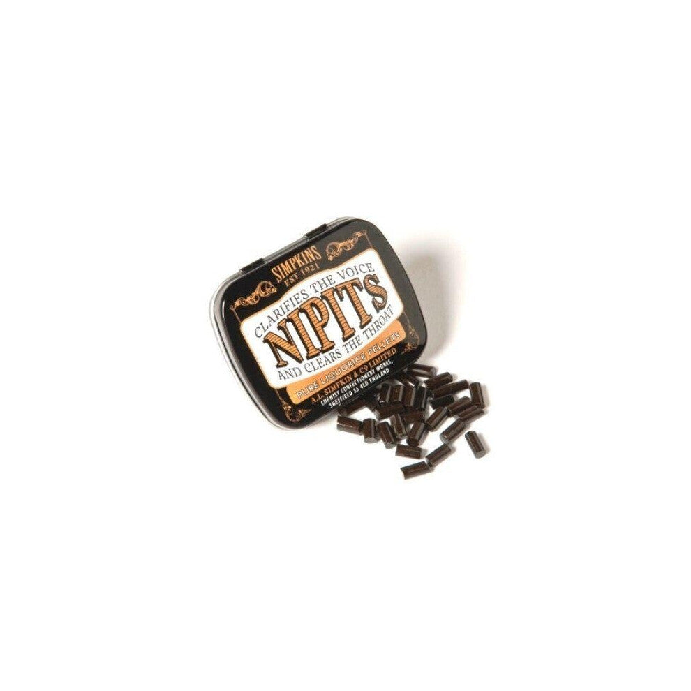 Simpkins Nipits Liquorice Pellets Sweets Pocket Size 12g