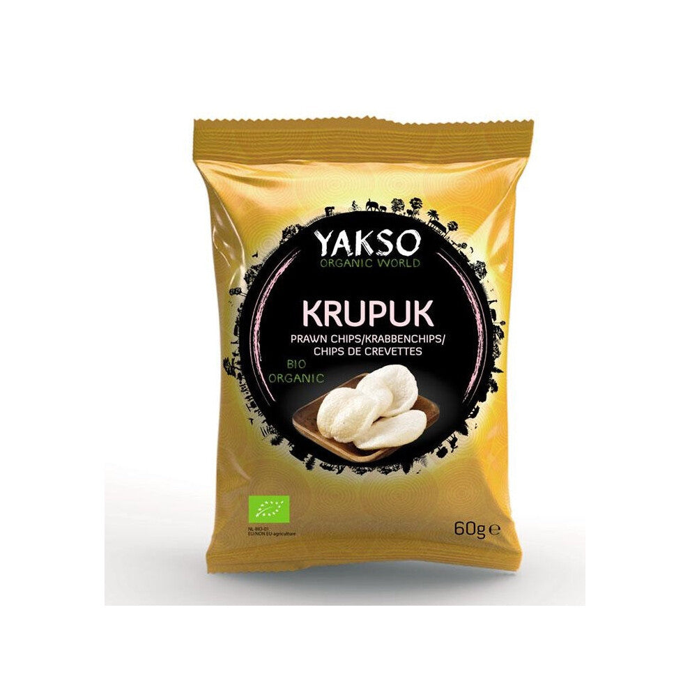 Brand Organic (FZ) Krupuk - Organic Prawn Chips 60g (Pack of 6)