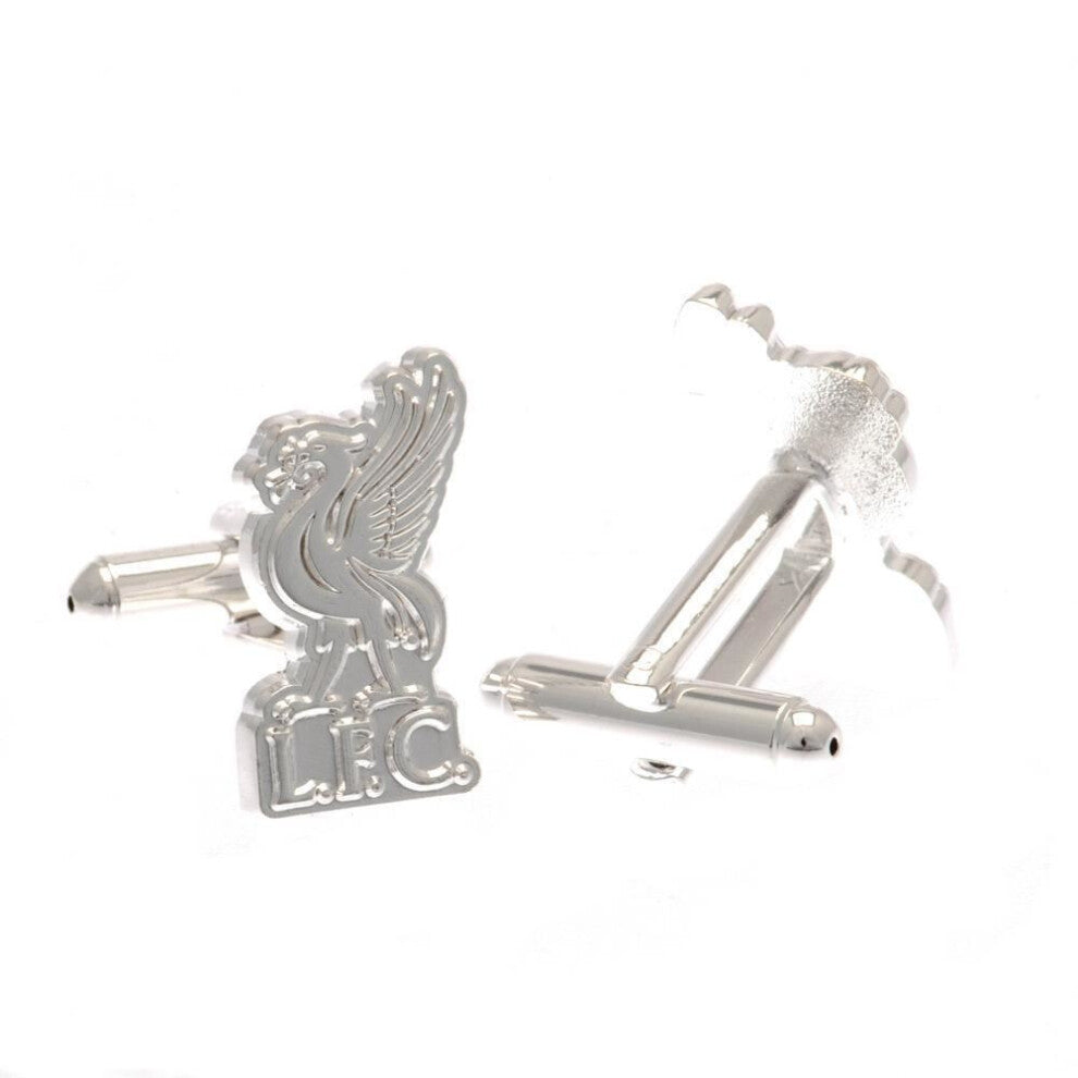 Liverpool FC Silver Plated Liverbird Formed Cufflinks
