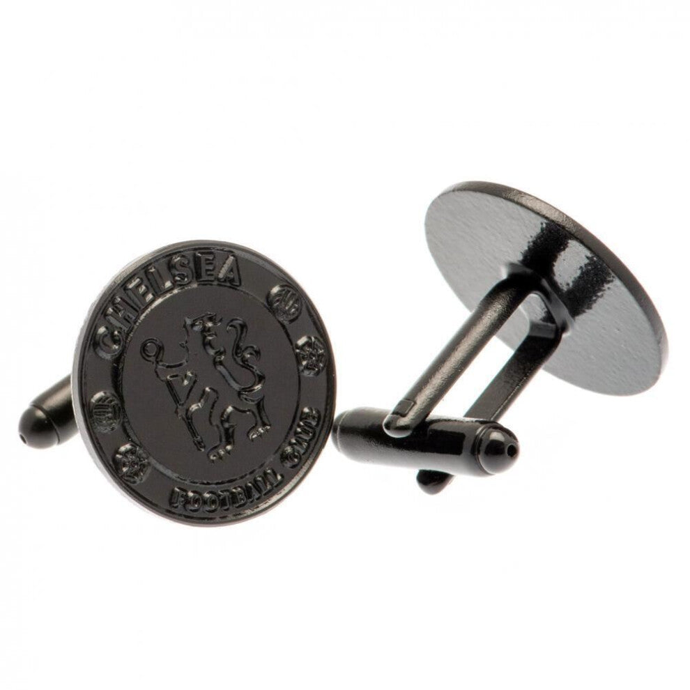 Chelsea FC Black Ion Plated Cufflinks