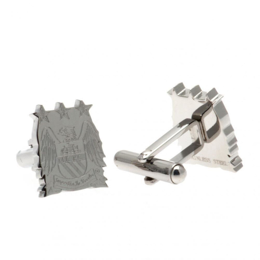 Manchester City FC Stainless Steel Retro Crest Formed Cufflinks