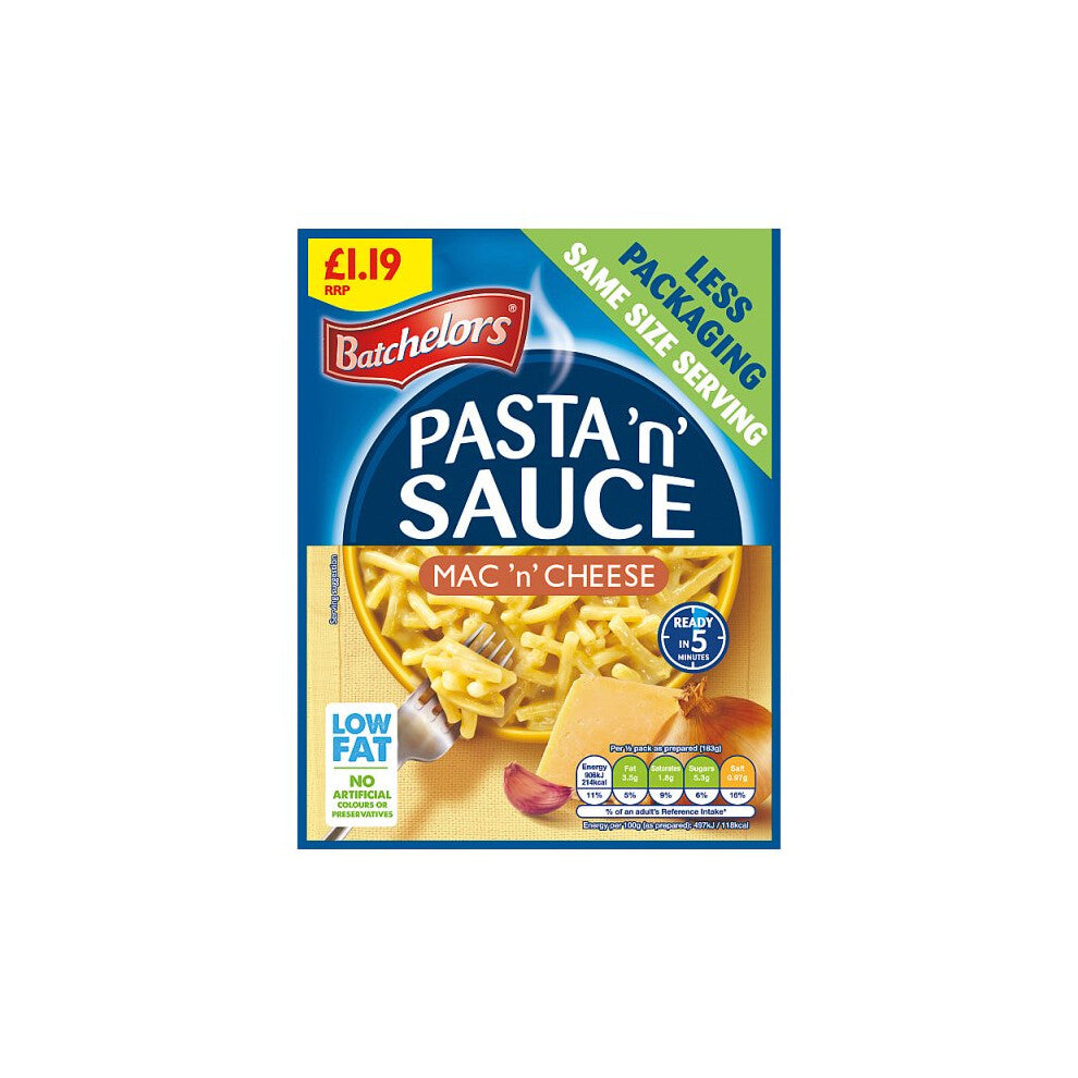Batchelors Pasta 'n' Sauce Mac 'n' Cheese 99g (Case of 7)