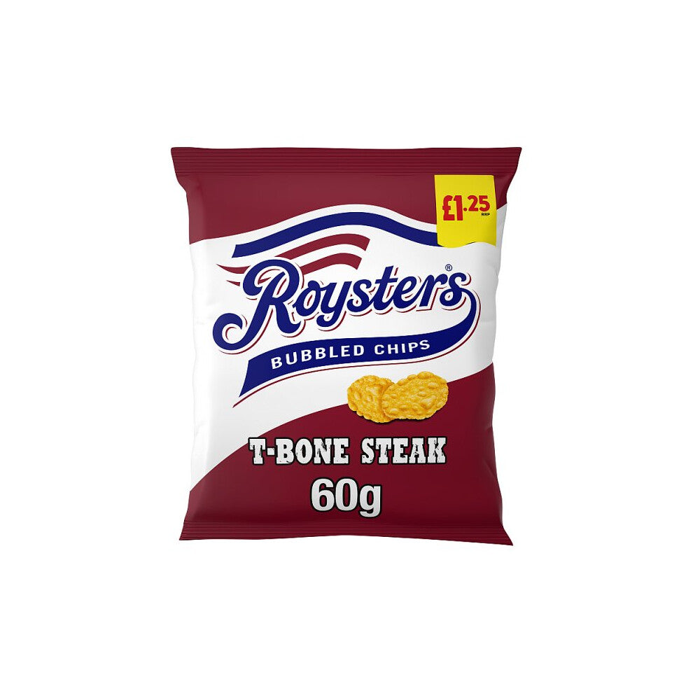 Roysters Bubbled Chips T-Bone Steak Flavour 60g (Case of 20)