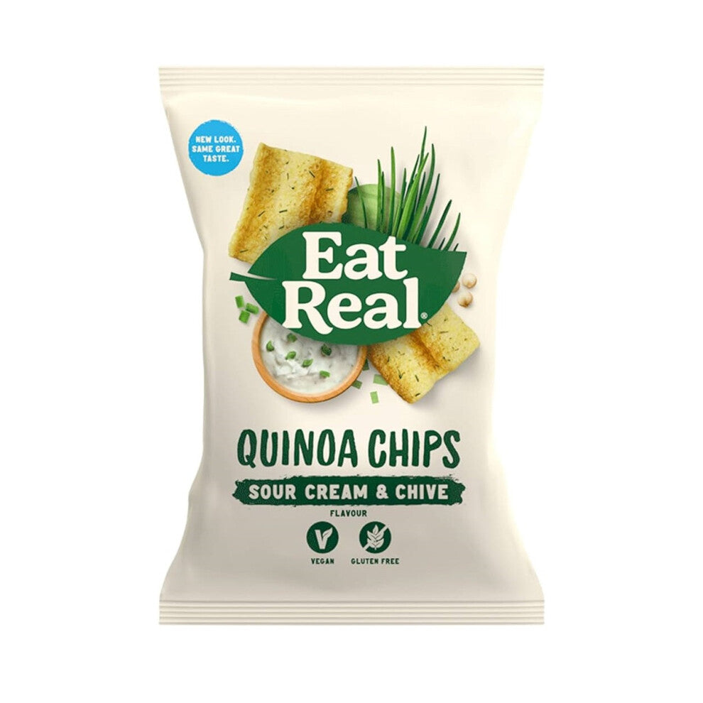 Eat Real Sour Cream & Chive Quinoa Chip 90g (Pack of 10)