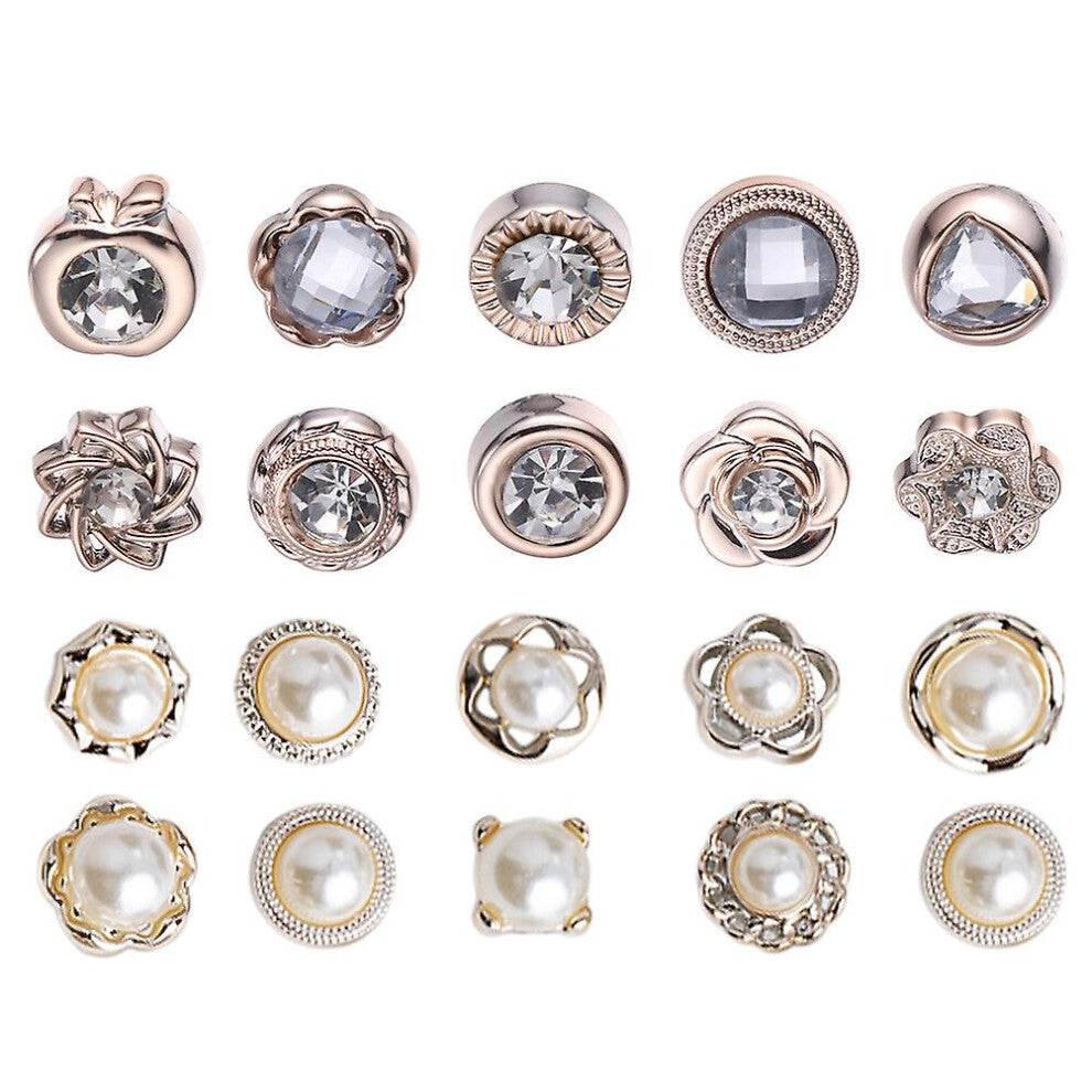 20 Pcs Westie Ornament Rhinestone Decor Safety Buckle Buttons Suit Pin Woman Jewelry Accessories Cardigan Small Pin Buckle