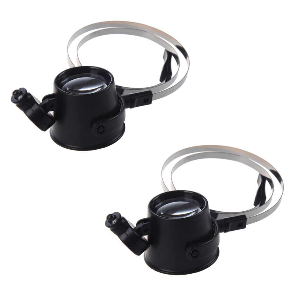 2X Illuminated 15X Magnifier - LED Eye Loupe for Repairing Clocks Watches Gems