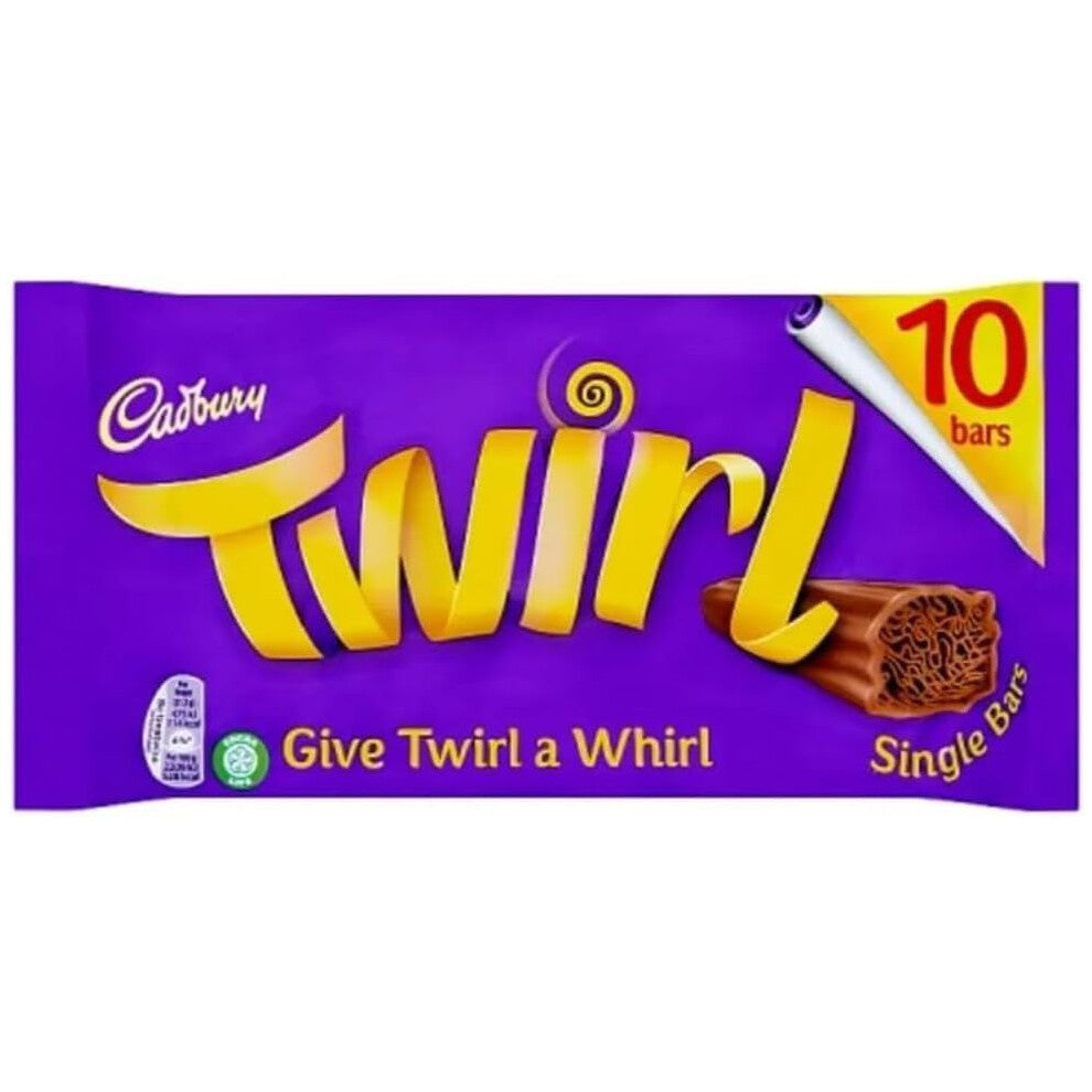 2 x Twirl Chocolate Bar 10 Pack 215g Delicious Tasty And Twisty Treat