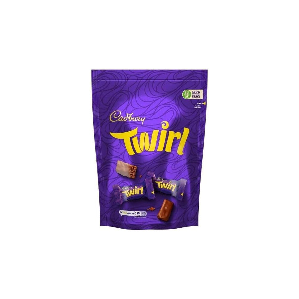 2 x Twirl Chocolate Pouch 300g Delicious Tasty And Twisty Treat
