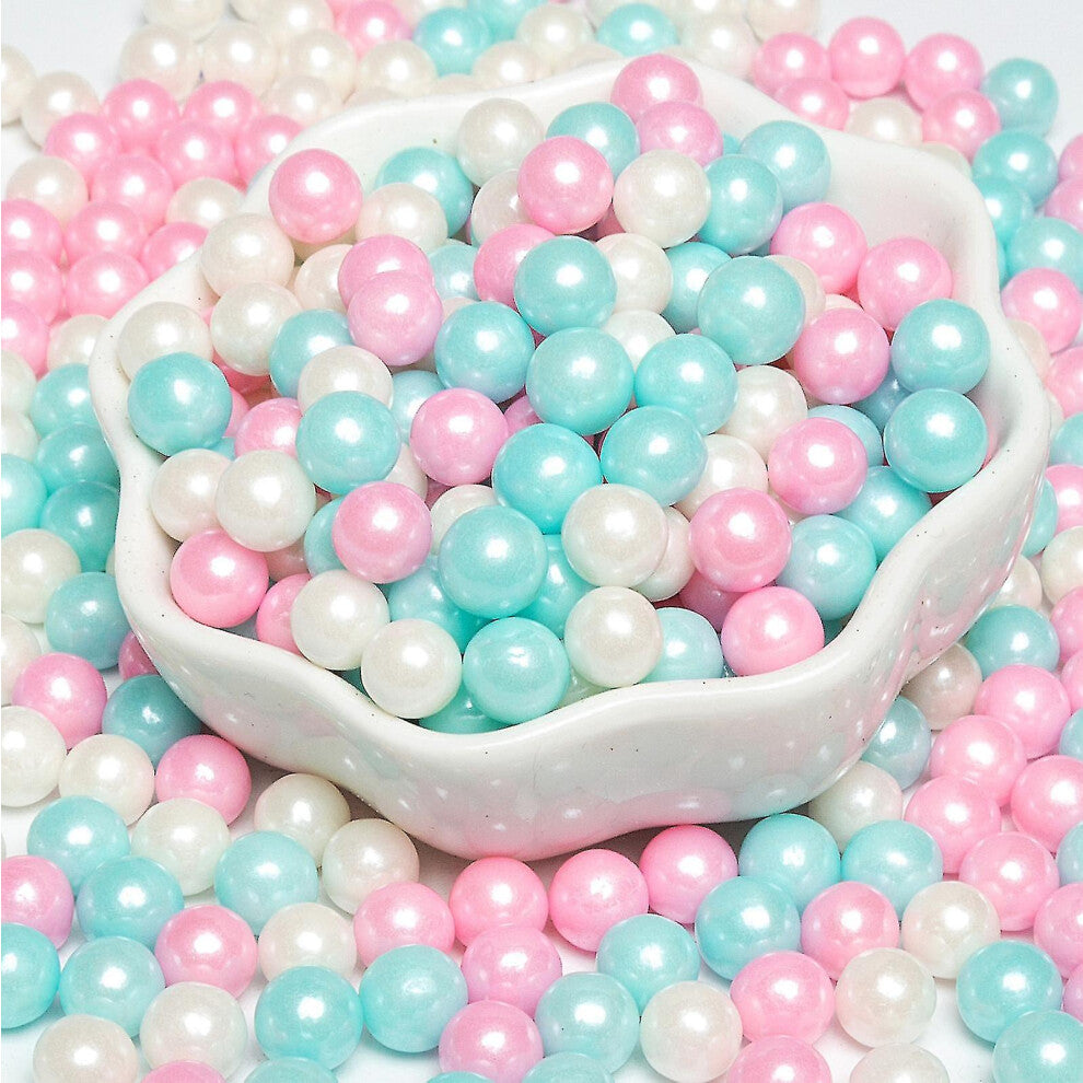 (50g Type6, 2mm) 50g 2-14mm Edible Colorful Beads Pearl Sugar Ball Fondant Cake Baking Sprinkles Gold Ball Wedding Cake Decoration Candy Clay