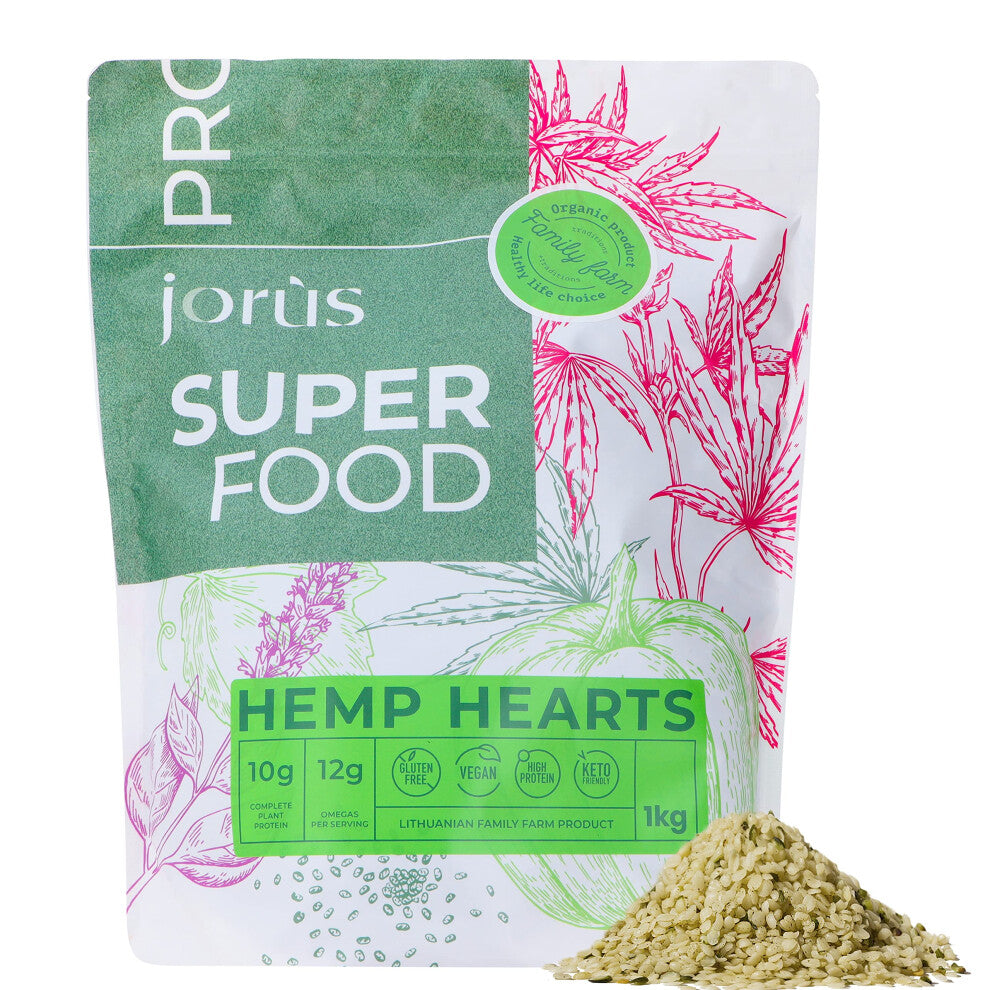 1kg Organic Shelled-Hulled Seeds Hearts Healthy Vegan Snack, Omega 3&6, Amino Acids & Minerals