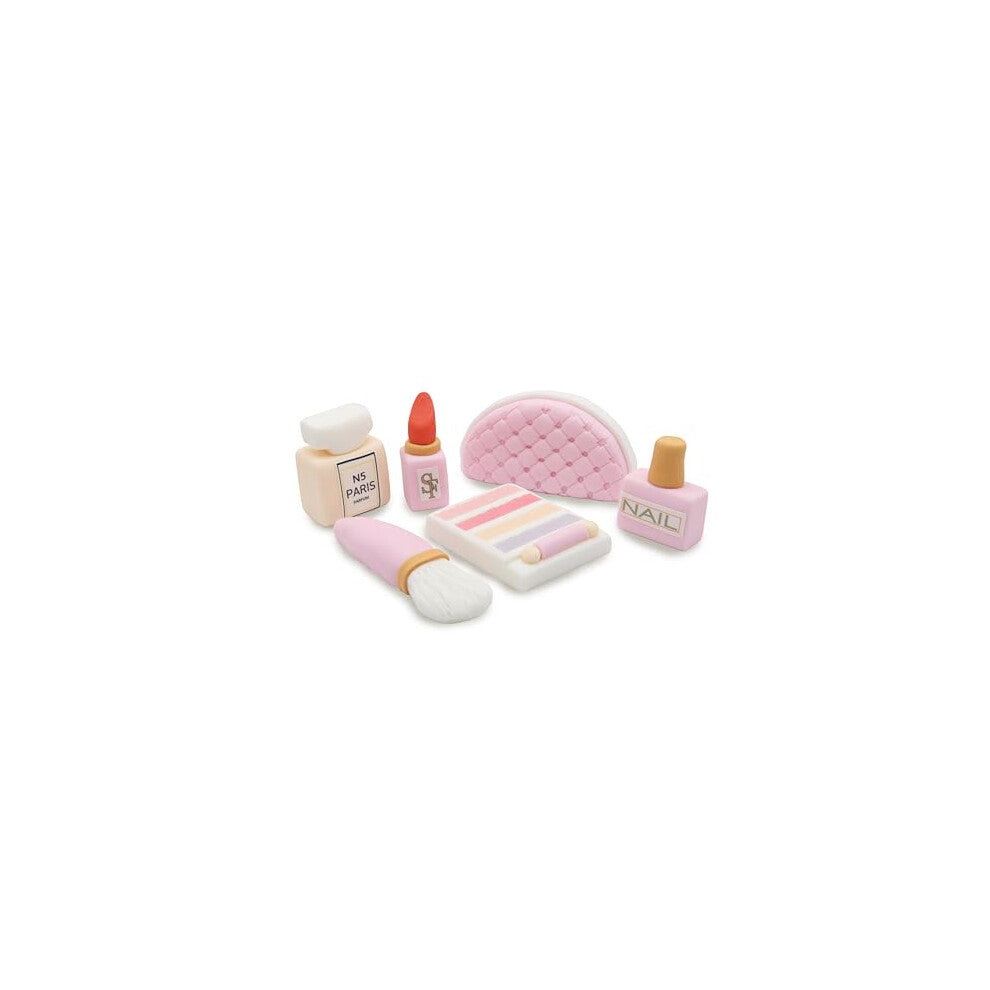 Edible Makeup Cake Toppers - Set of 6 | Perfume, Lipstick, Handbag & More | Handmade Cake Decorations for Birthdays &