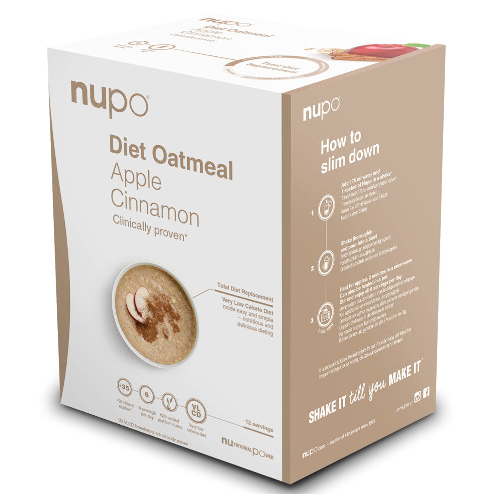 Diet Oatmeal Apple-Cinnamon – Premium Diet Meal for Weight Management I Complete Meal Replacement for Weight Control I