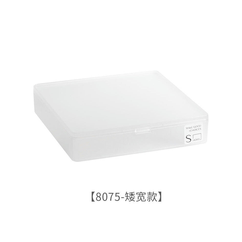 (Dwarf) Wholesale Plastic Transparent Plastic Desktop Storage Box With Label Paper Portable Jewelry Card Classification And Finishing Box
