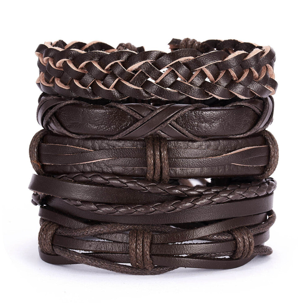 Hiji knitting handmade men's leather bracelet diy set series