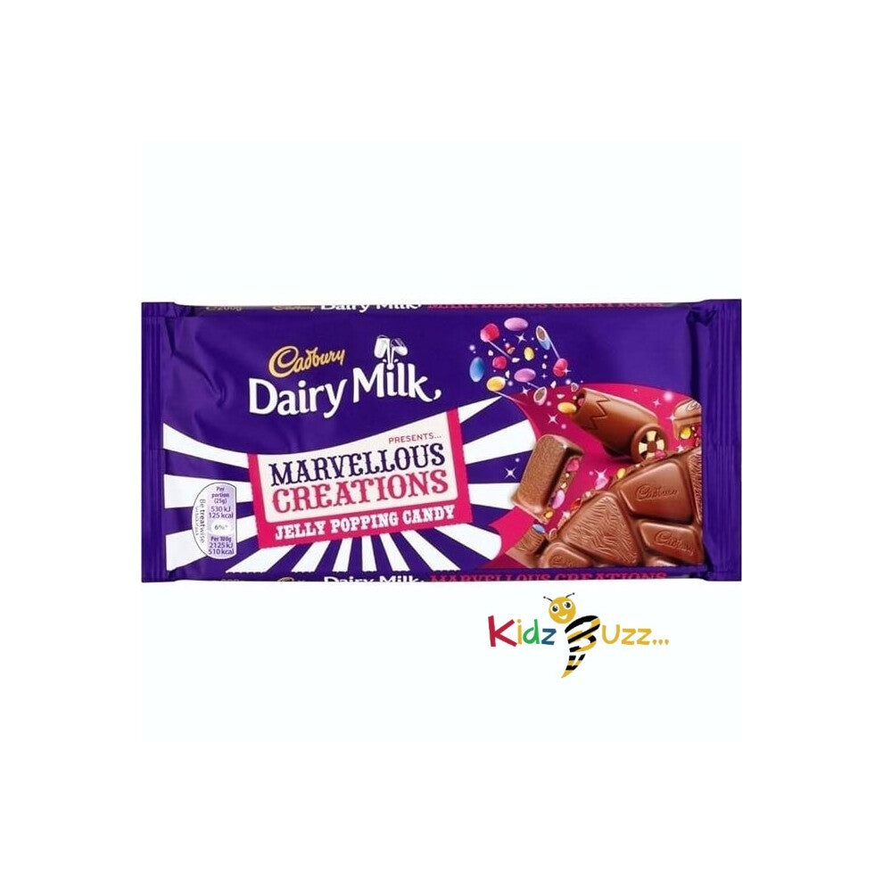 Cadbury Dairy Milk Marvellous Creations Jelly Popping Candy Shells 160g(pack of 3)