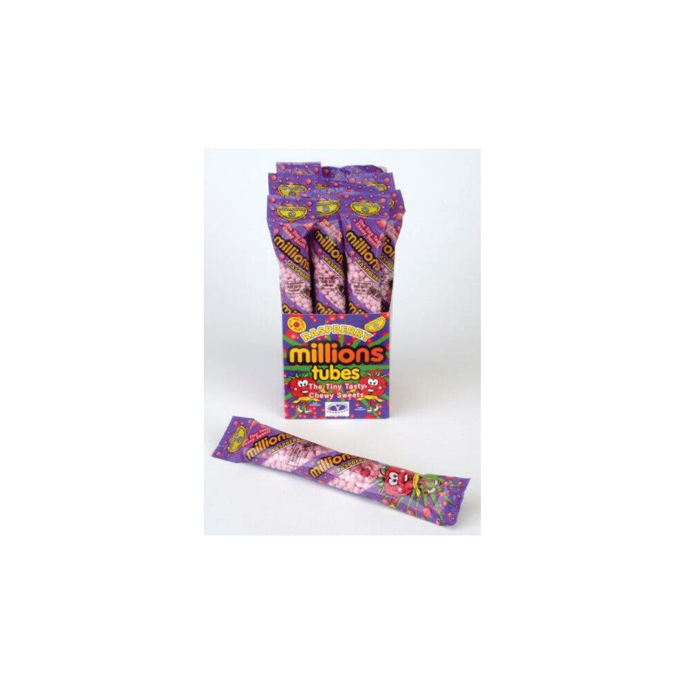 Millions Raspberry Tubes 55g Each Tasty Treat 12X 55g Delicious Tasty