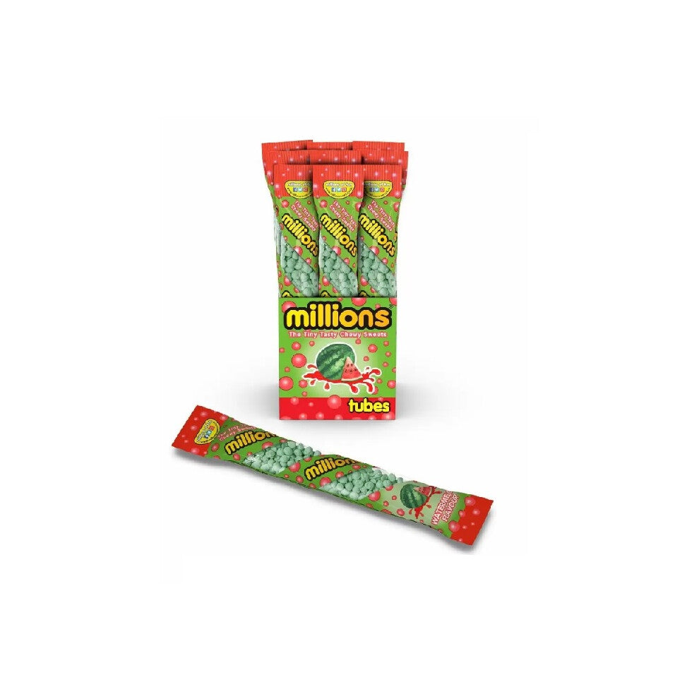 Millions Watermelon Tubes 55g Each Tasty Treat 12X 55G Delicious Tasty